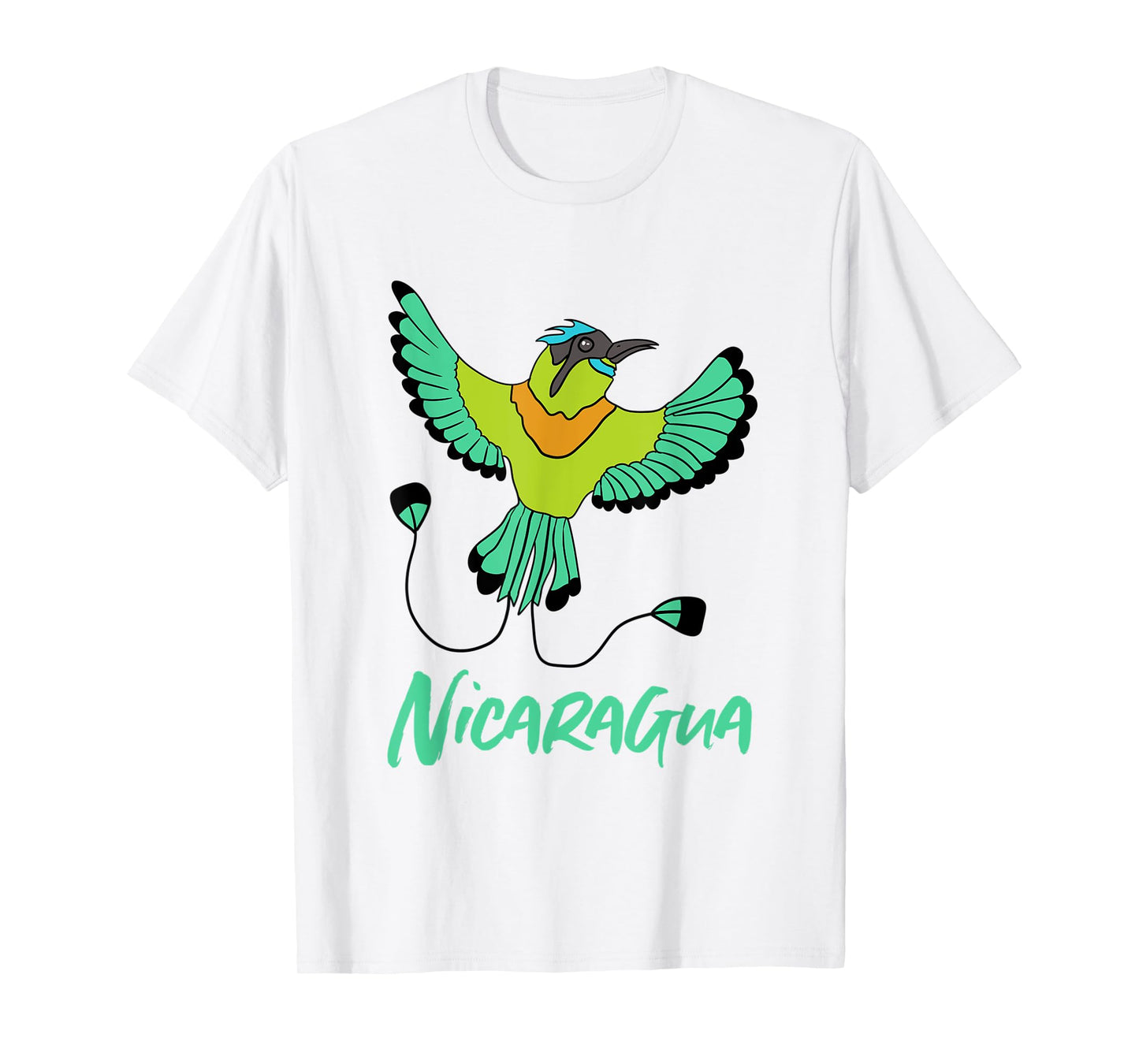 Nicaragua Guardabarranco Colourful National Bird T-Shirt