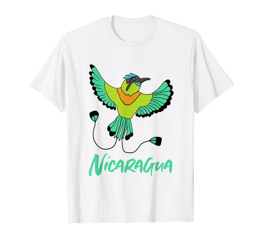 Nicaragua Guardabarranco Colourful National Bird T-Shirt