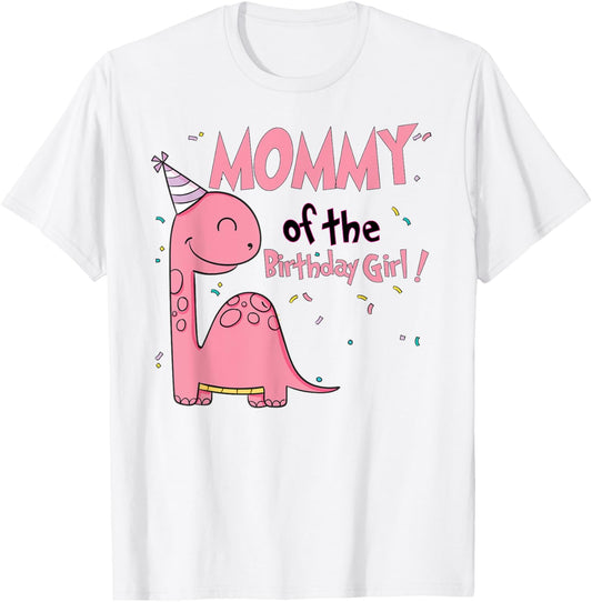 Mommy Dinosaur Family Matching Dinosaur Birthday Girl Party T-Shirt