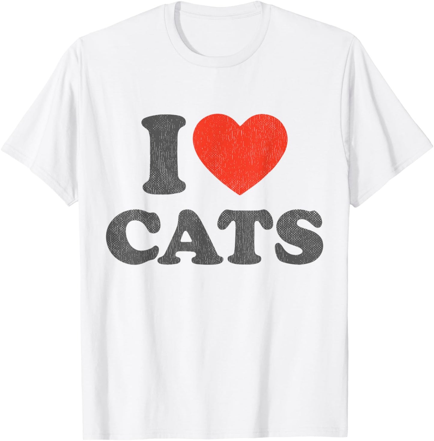 I Love Cats Outfit Red Heart Tee Cat Owner I Heart Cats T-Shirt
