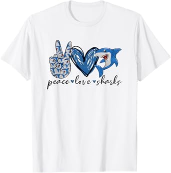 peace love shark T-Shirt