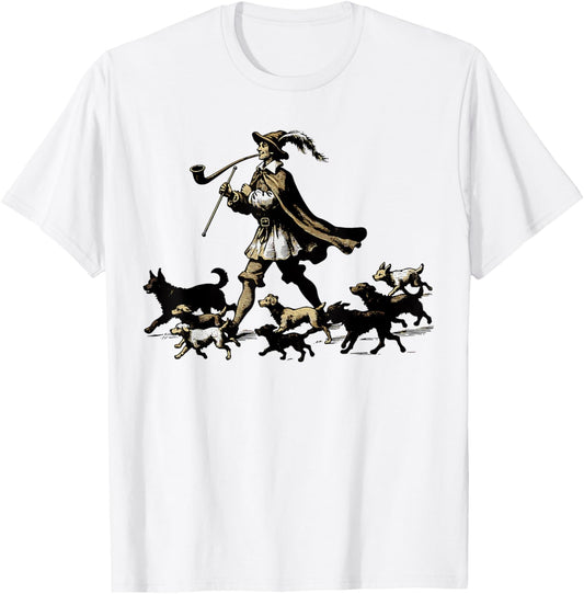 Dog Hamelin Tale Animal Funny Characters Design T-Shirt