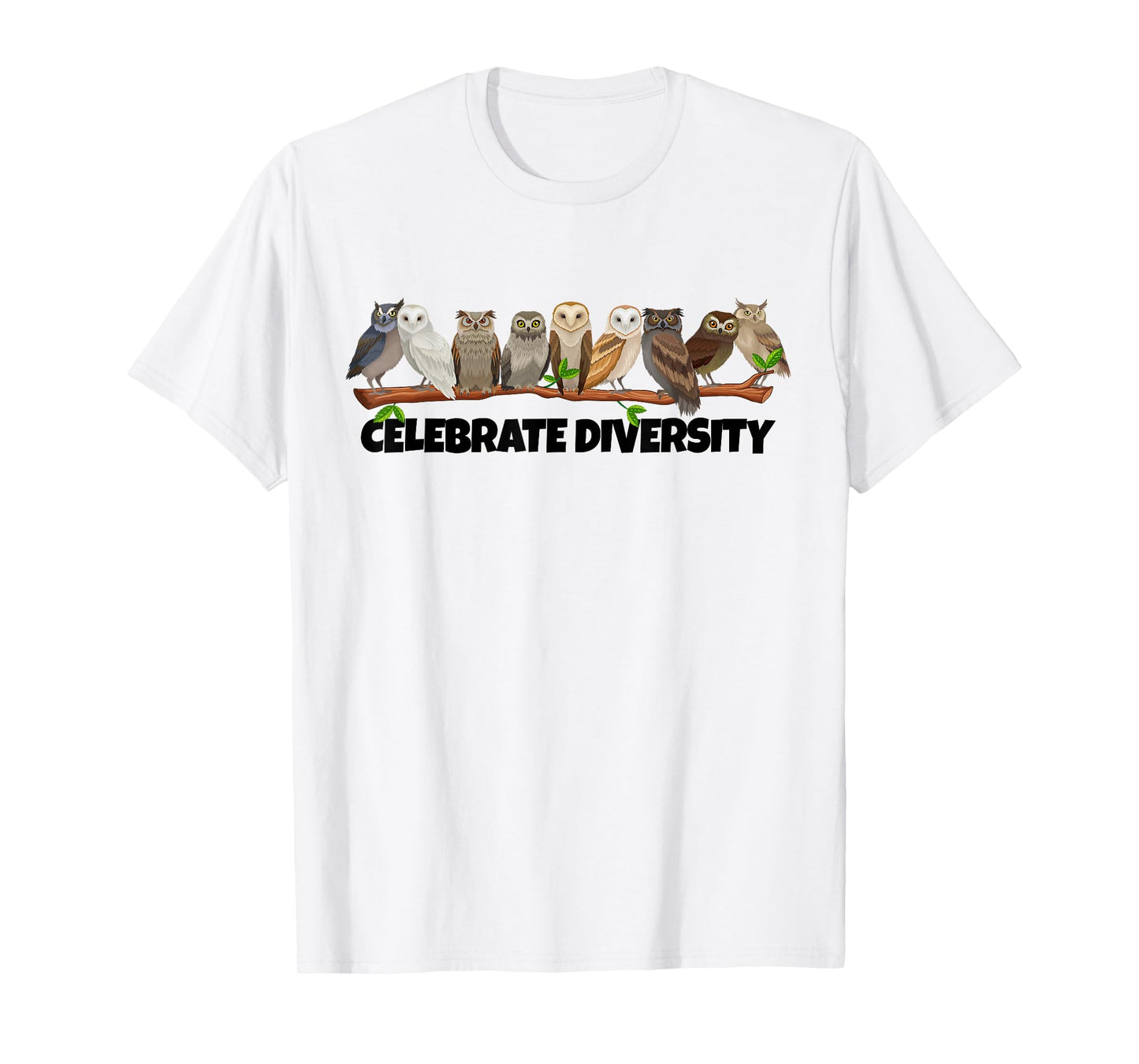 Celebrate Diversity Type of Owls Shirt for Owl Lovers T-Shirt