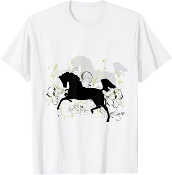 Leaping Arabian Horse with Pretty Flourish T-Shirt