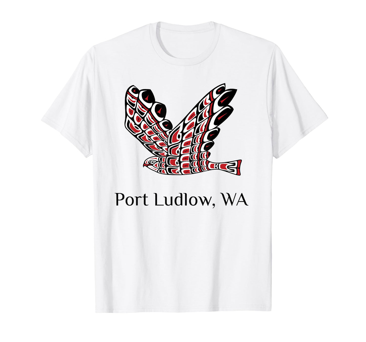 Port Ludlow WA Red Tail Hawk Native American Indian T-Shirt