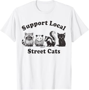 Support Local Street Cats Team Trash Opossum Raccoon Rat T-Shirt