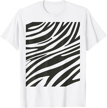 Funny Zebra Print Halloween Striped Animal Easy DIY Costume T-Shirt