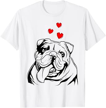 English Bulldog Love Cute Bully Dog Mom Funny Womens Gift T-Shirt