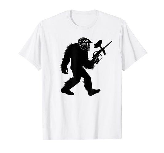 Bigfoot Paintball T-Shirt, Sasquatch Paintballer Tee Apparel T-Shirt