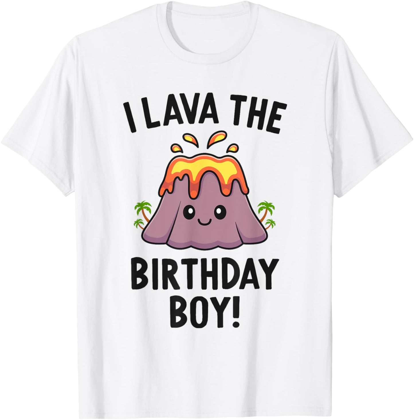 Family Volcano Birthday Party Lava The Birthday Boy Dinosaur T-Shirt