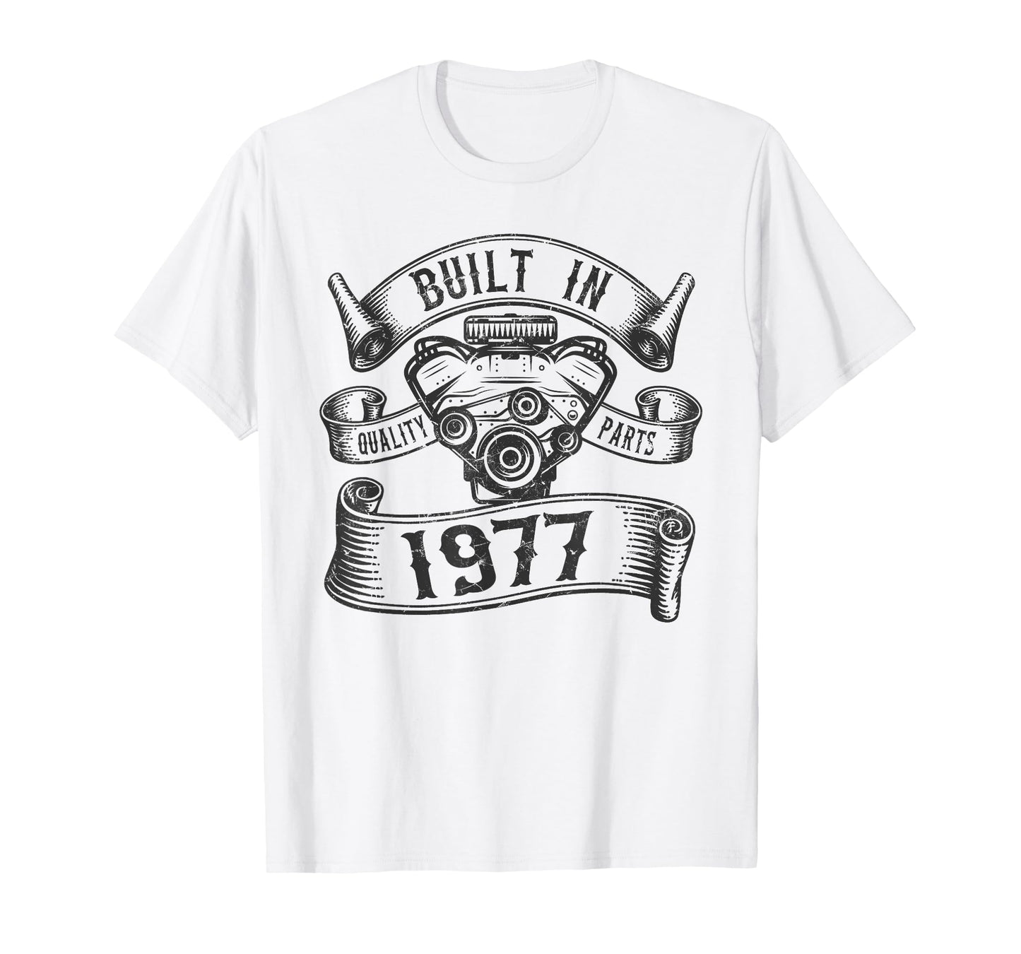 Vintage Built In 1977 Engine, Born in 1977 Gifts Birthday T-Shirt