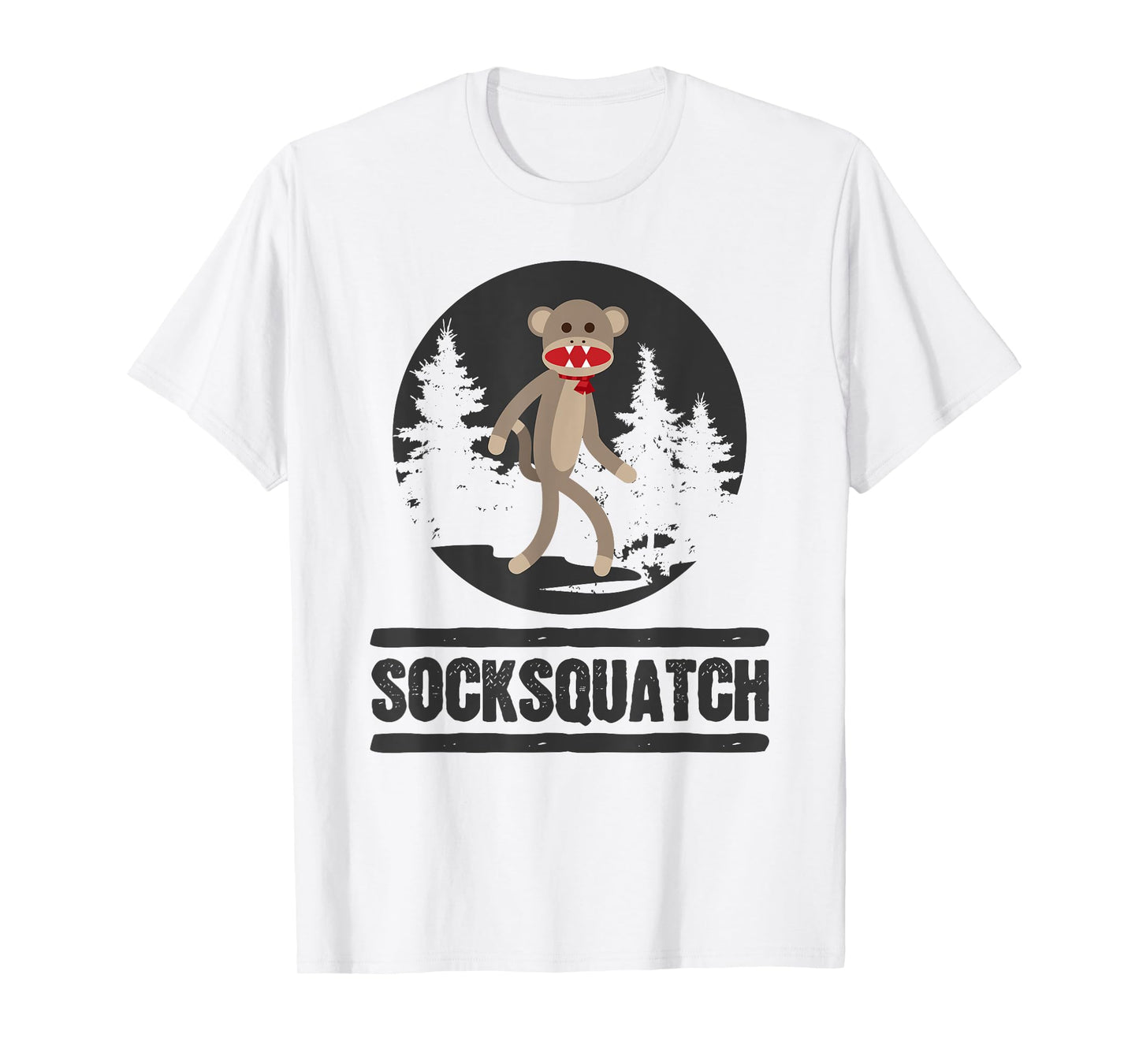 Funny Bigfoot Sighting Sock Monkey Squatch Socksquatch T-Shirt