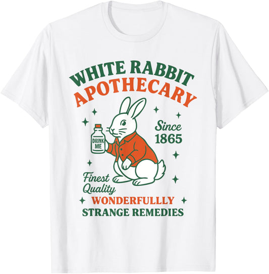 Alice In Wonderland White Rabbit Apothecary T-Shirt