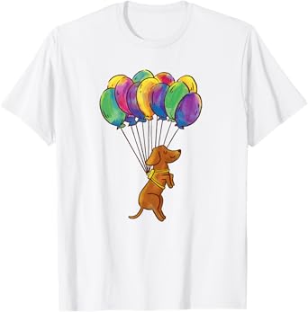 Dachshund Dog Balloons Pet T-Shirt
