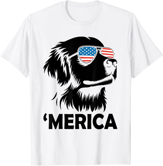 golden retriever 4th of july merica T-Shirt