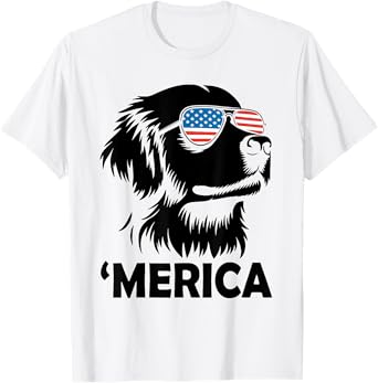 golden retriever 4th of july merica T-Shirt
