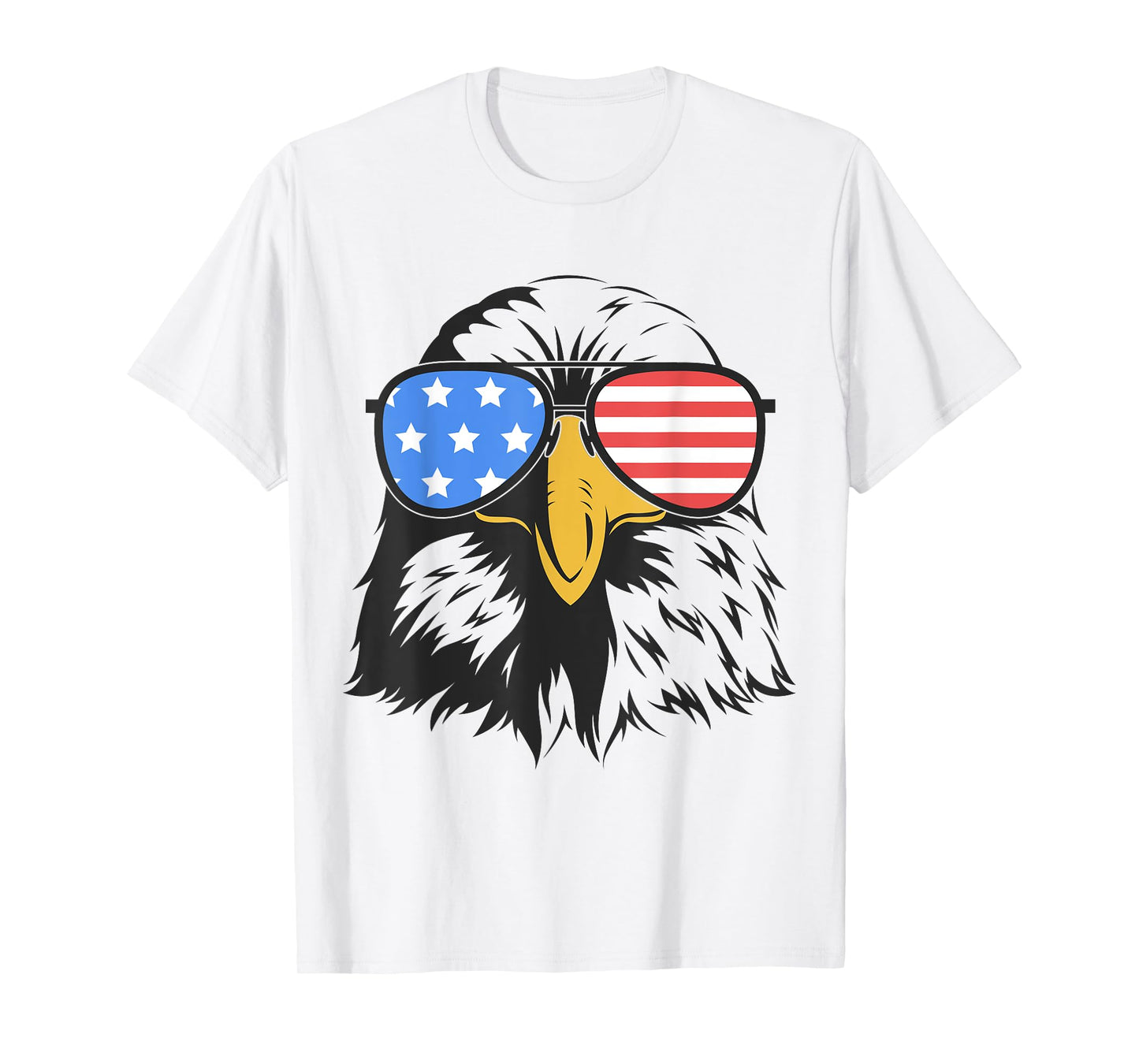 4th of July Bald Eagle in Sunglasses American Flag Freedom T-Shirt for Women Kids Men