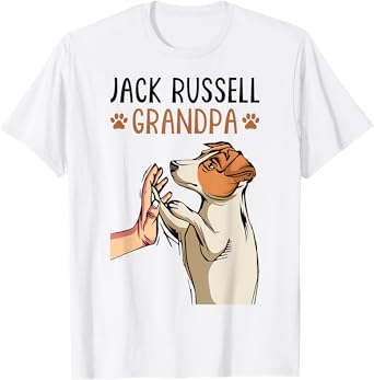 Jack Russell Terrier Grandpa Dog Grandpa Funny Men T-Shirt