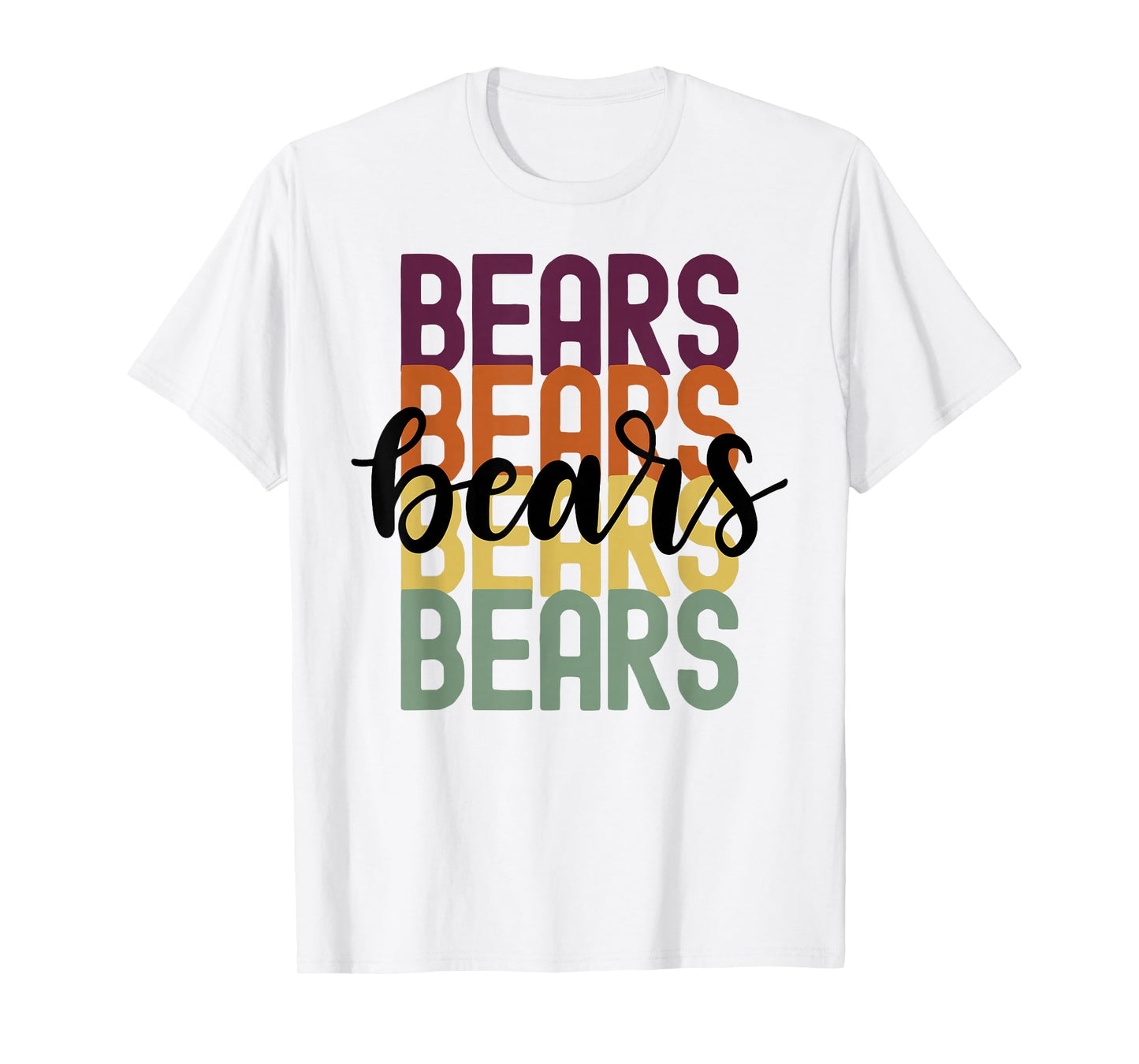 Bears Team Mascot School Spirit Game Night T-Shirt
