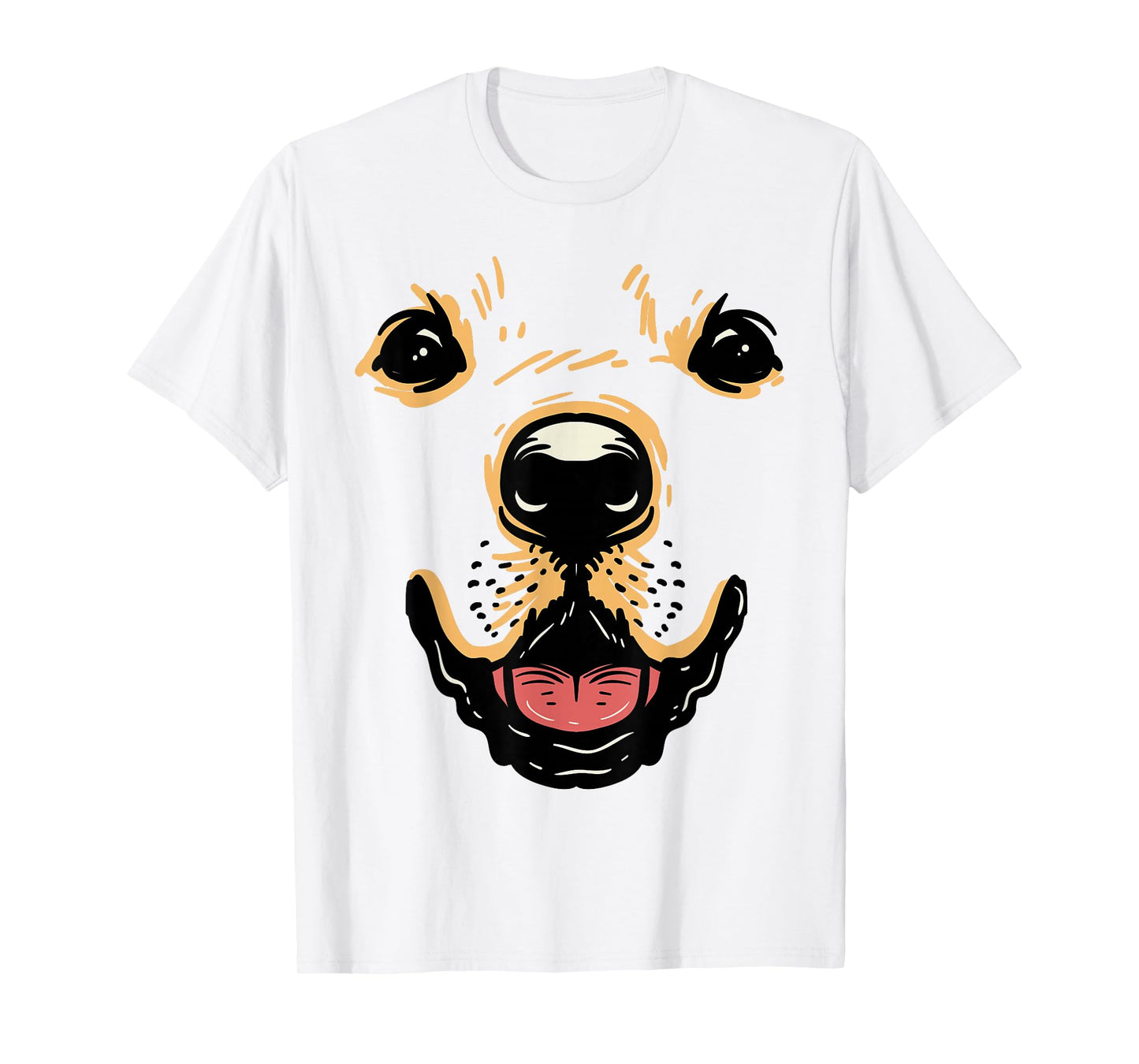 Dog Face Shirt Golden Retriever Labrador Halloween Costume T-Shirt