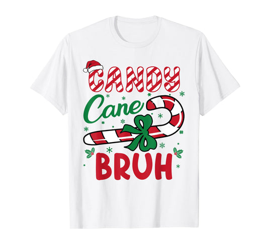 Candy Cane Bruh Funny Christmas Holiday Boys Toddlers kids T-Shirt
