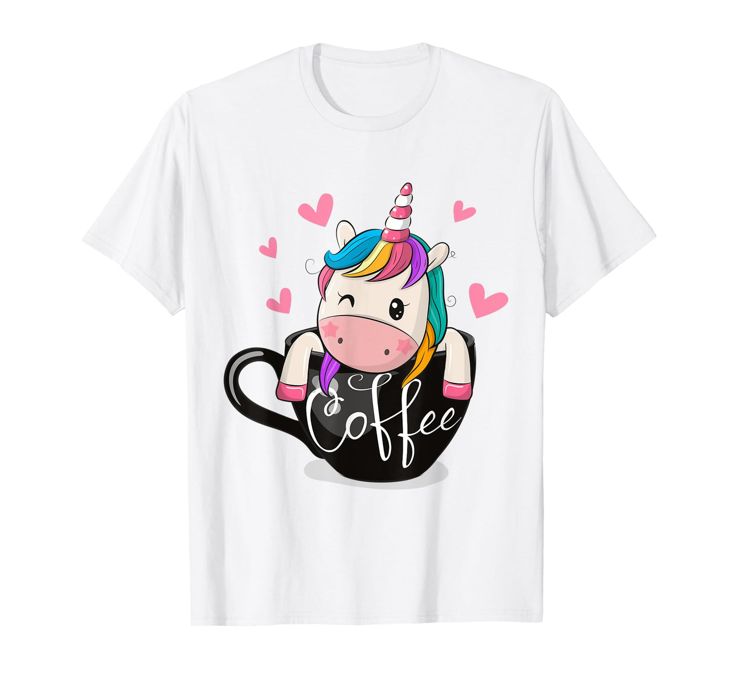 Coffee Drinker Tshirt Gift Cute Unicorn Lover Coffee Humor T-Shirt