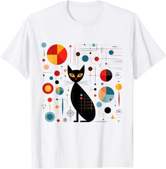 Retro Cat - Abstract Atomic Mid Century Modern Cat Men's T-Shirt