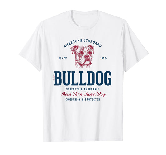 Retro Styled Vintage American Bulldog T-Shirt for Men Women Kids