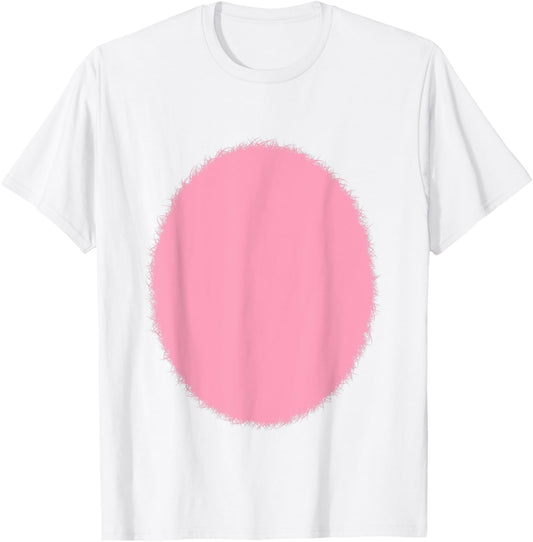 White Easter Bunny Rabbit Pink Furry Tummy Belly Costume T-Shirt