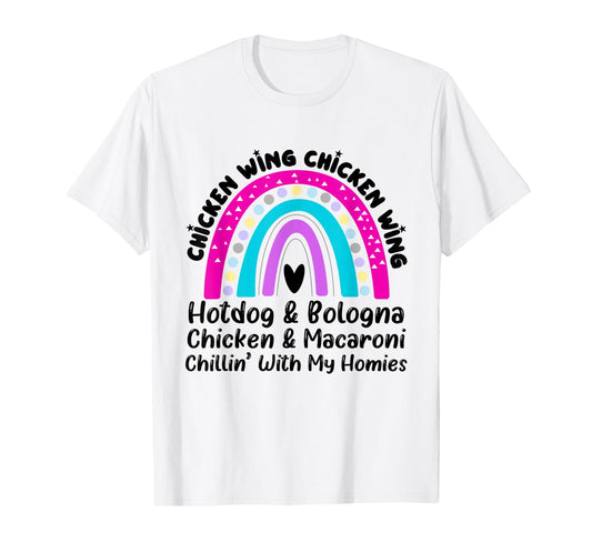 Viral Chicken Wing Chicken Wing Hot Dog Bologna Song lyric T-Shirt