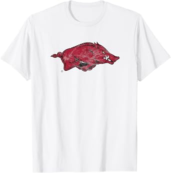 University of Arkansas Razorbacks Distressed Primary Logo T-Shirt