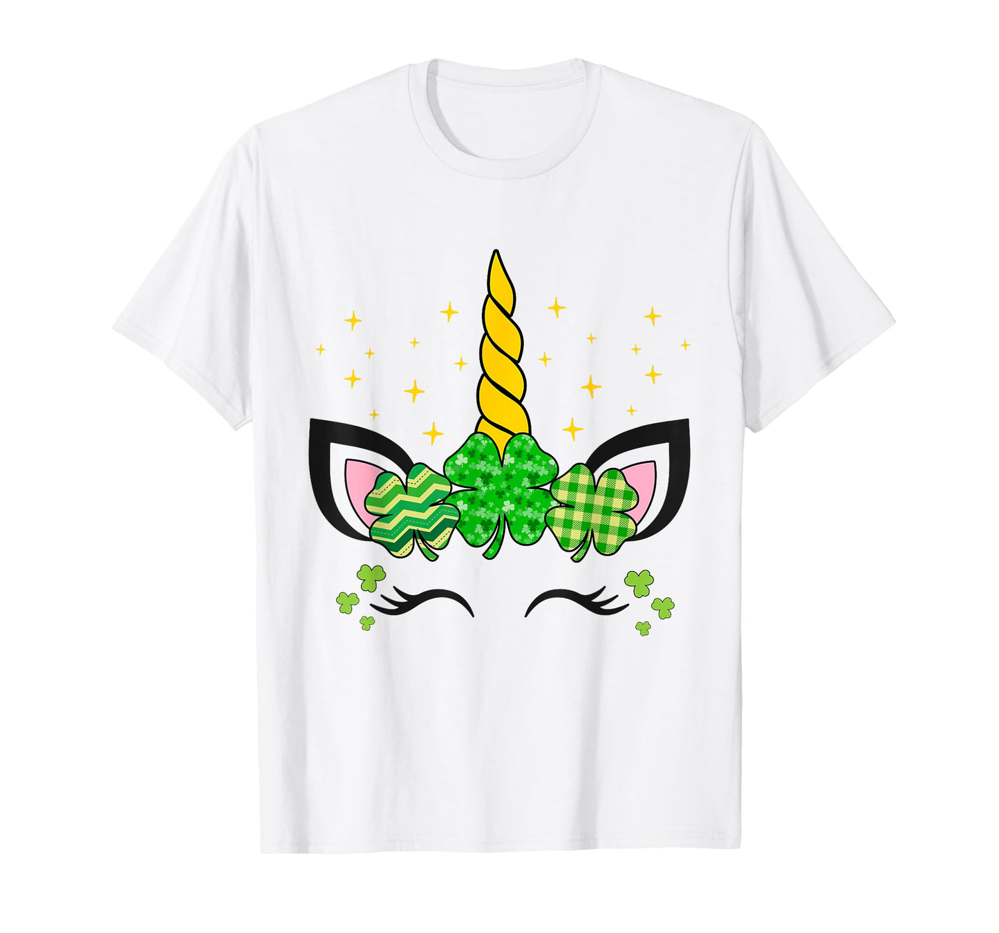 Cute Unicorn Shamrock St Patricks Day Girls Kids Lepricorn T-Shirt
