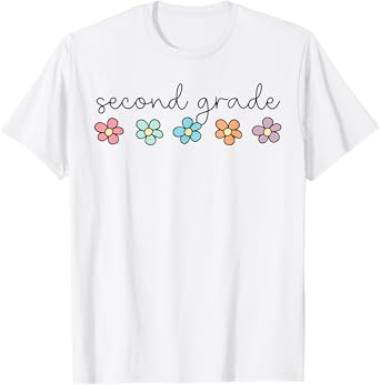 Retro Groovy Second Grade Hello 2nd Grade Teacher Kids T-Shirt