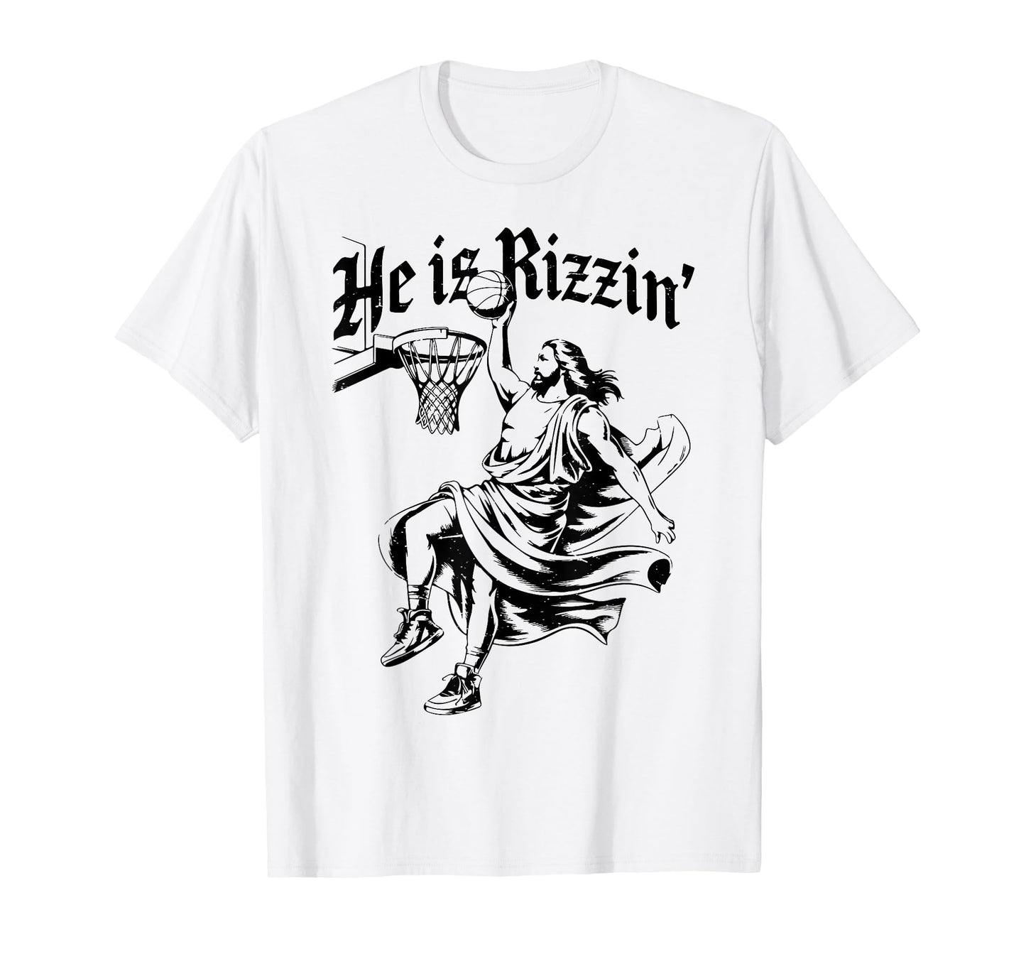 He Is Rizzin Jesus Basketball Youth toddler Christian Easter T-Shirt