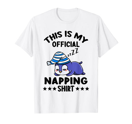 This Is My Official Napping Shirt Penguin Lover Gift T-Shirt
