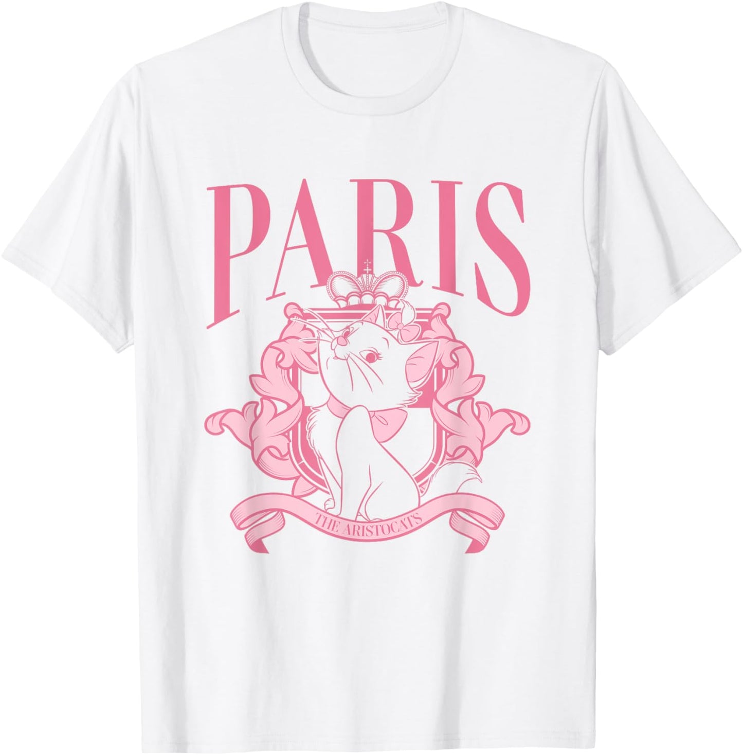 Disney The Aristocats Paris Cute Elegant Ari Big Chest Logo T-Shirt