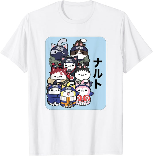 Cute kitties Main Characters Group Kanji Big Poster T-Shirt