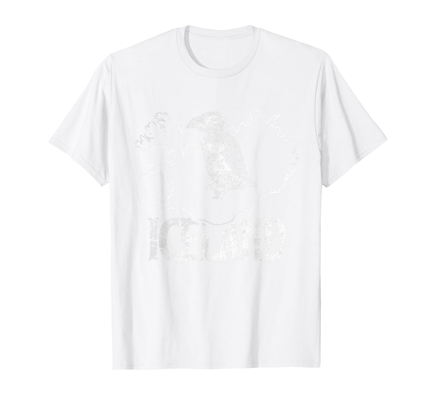 Iceland Map Love Puffins T-Shirt Cute Puffin Gift Kids Tee T-Shirt