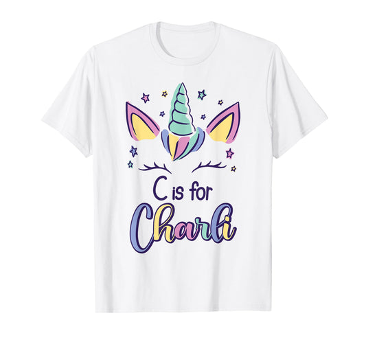 First Name Charli Personalized C Is For Charli T-Shirt