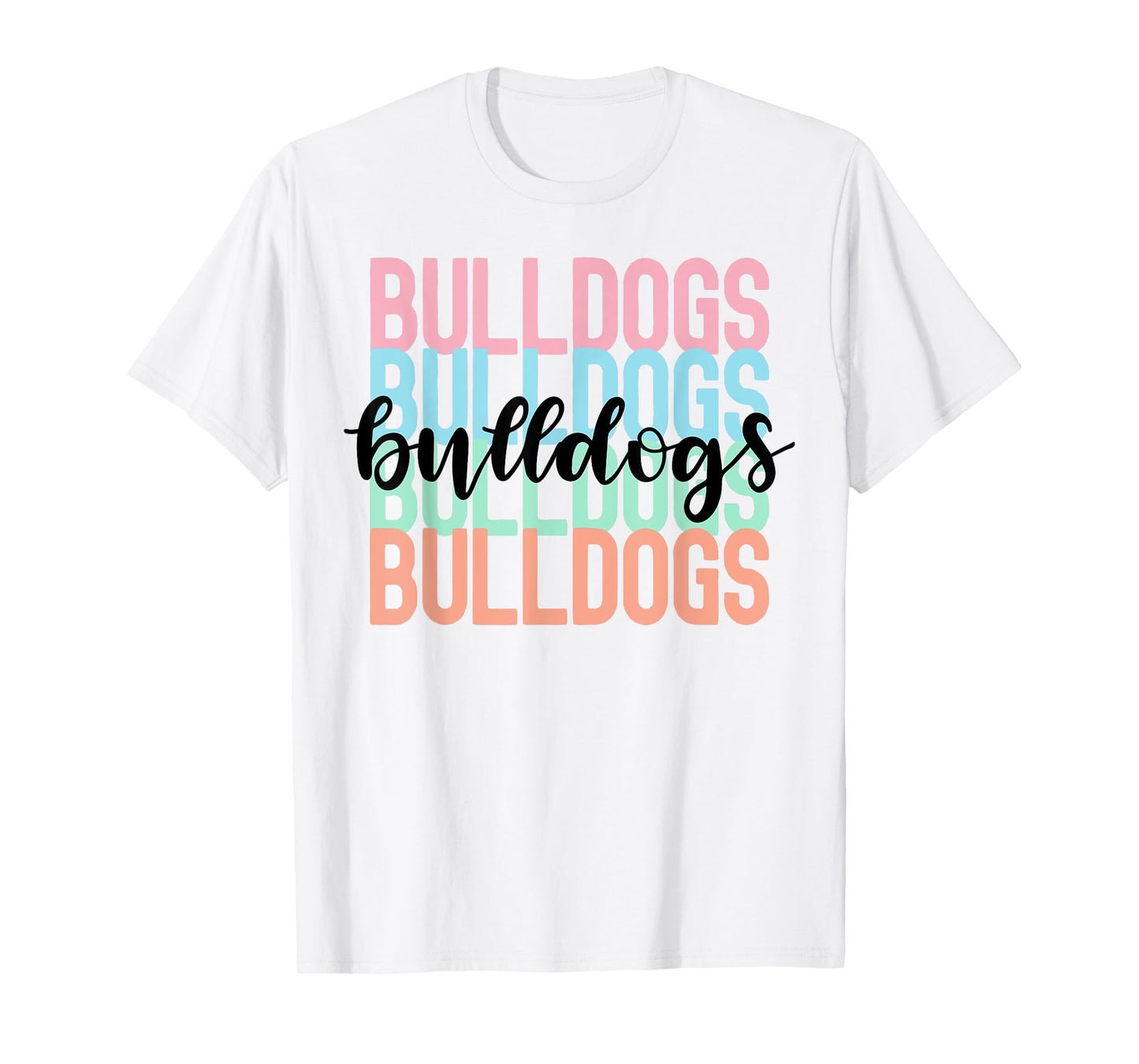 Bulldogs Team Mascot School Spirit Game Night T-Shirt