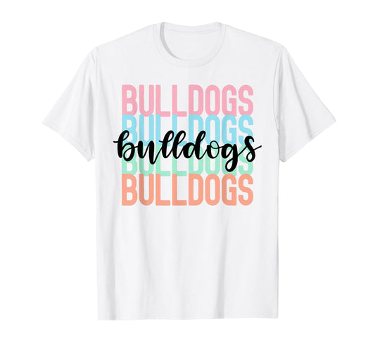 Bulldogs Team Mascot School Spirit Game Night T-Shirt