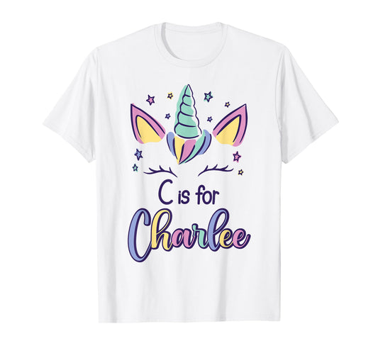 First Name Charlee Personalized C Is For Charlee T-Shirt