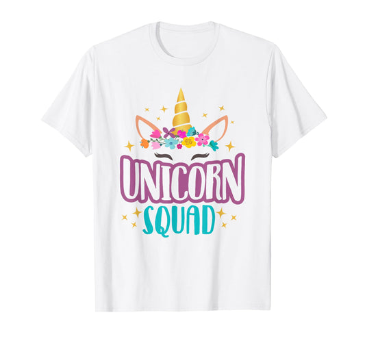 Unicorn Squad Unicorns Girls Birthday Party Matching Gift T-Shirt