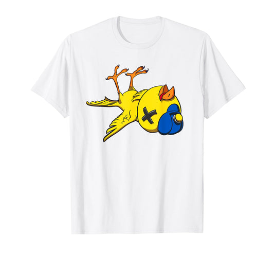 Canary in a Coal Mine Funny Bird & Miner Hard Hat T-Shirt