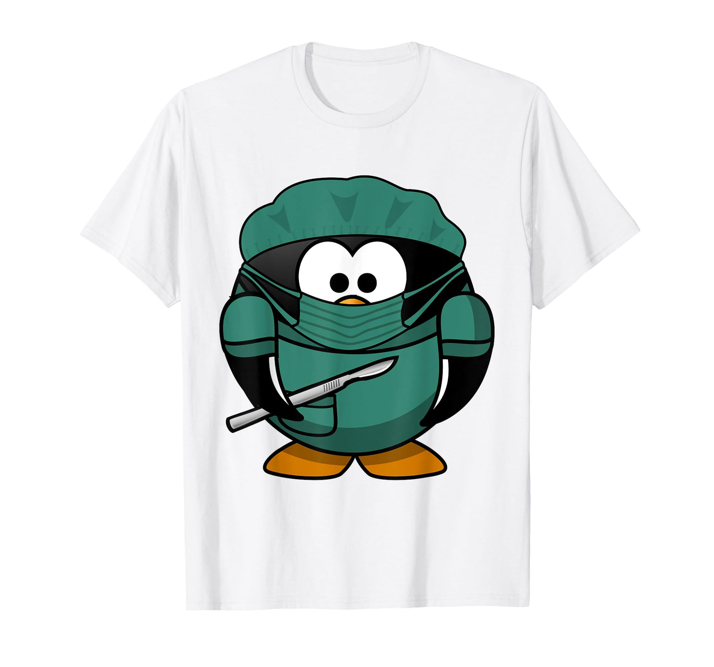 Surgeon Penguin T-Shirt Doctor Animal with Mask and Cap