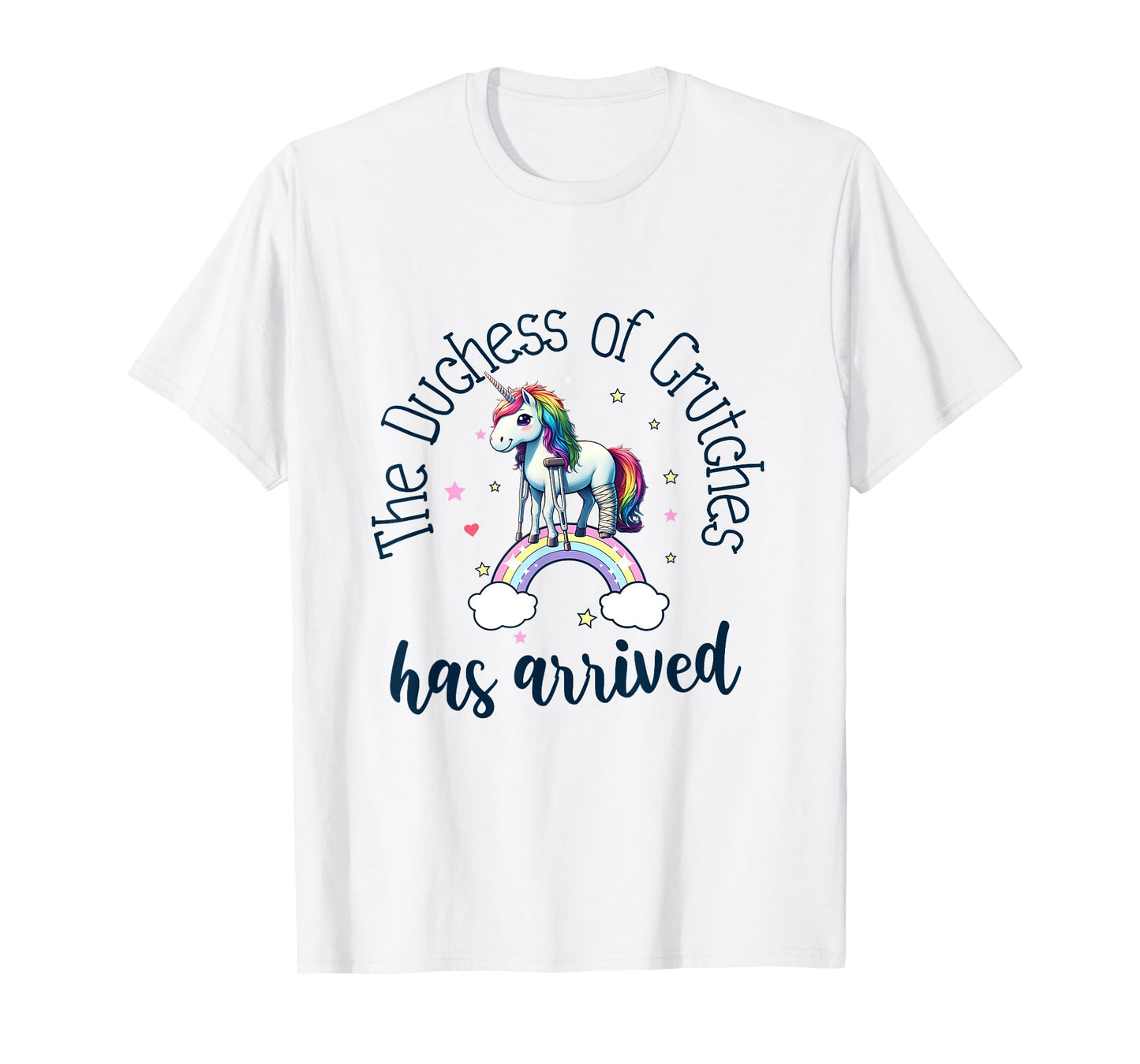 Duchess of Crutches - Cute Girls Leg Injury Recovery Gift T-Shirt