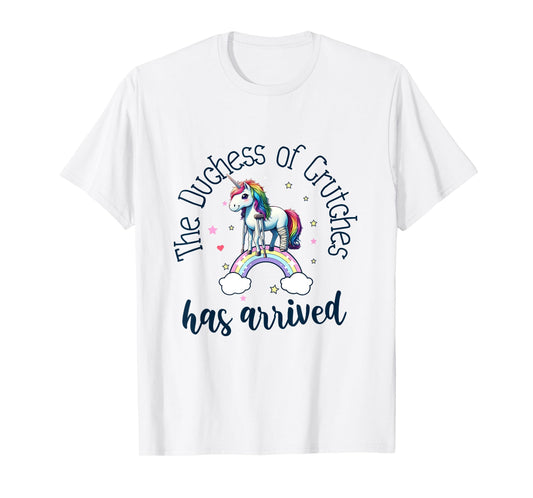 Duchess of Crutches - Cute Girls Leg Injury Recovery Gift T-Shirt