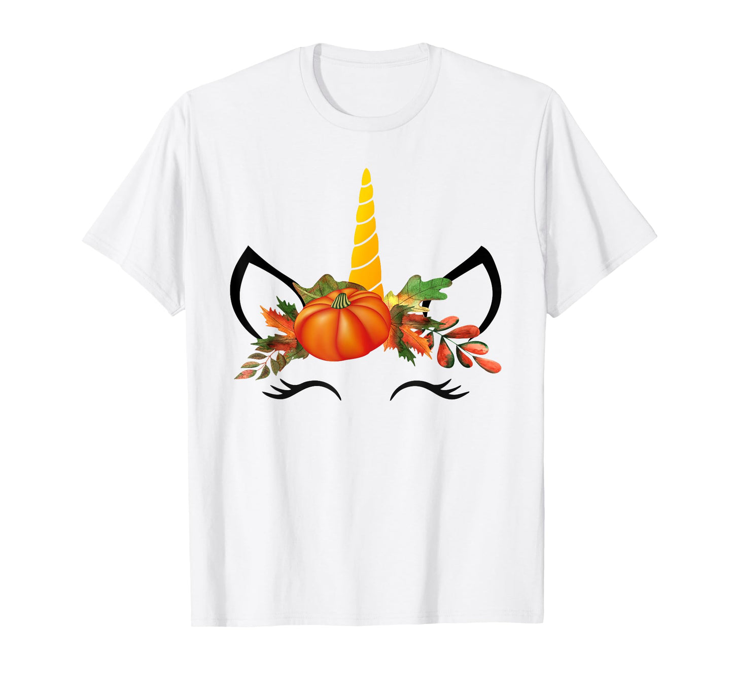 Cute Unicorn Pumpkin Shirts for Kids Halloween Thanksgiving T-Shirt