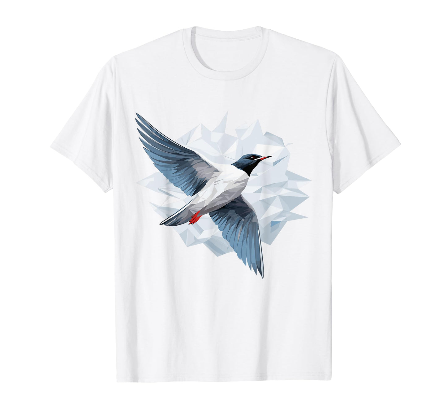 Arctic Tern Bird Geometric Patten Art, Cute Arctic Tern Love T-Shirt