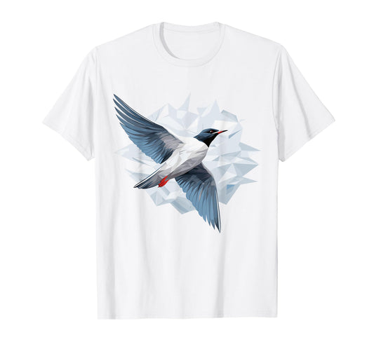 Arctic Tern Bird Geometric Patten Art, Cute Arctic Tern Love T-Shirt